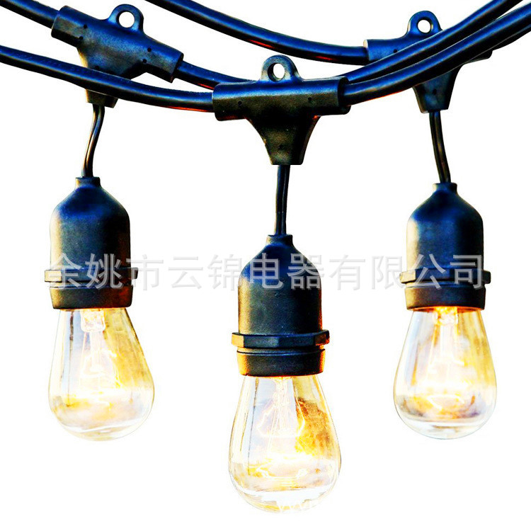 爆款s14美式燈串 戶外防水燈串 LED裝飾燈串線 養殖 種植防水燈座