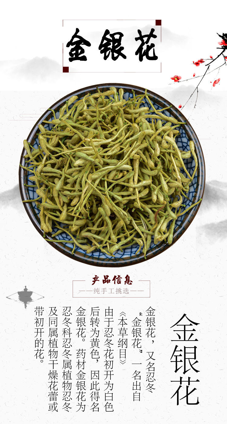 Jin Yin Hua (Lonicera japonica) — Dried Honeysuckle Flower, Unsulfured Henan Qing Hua overview
