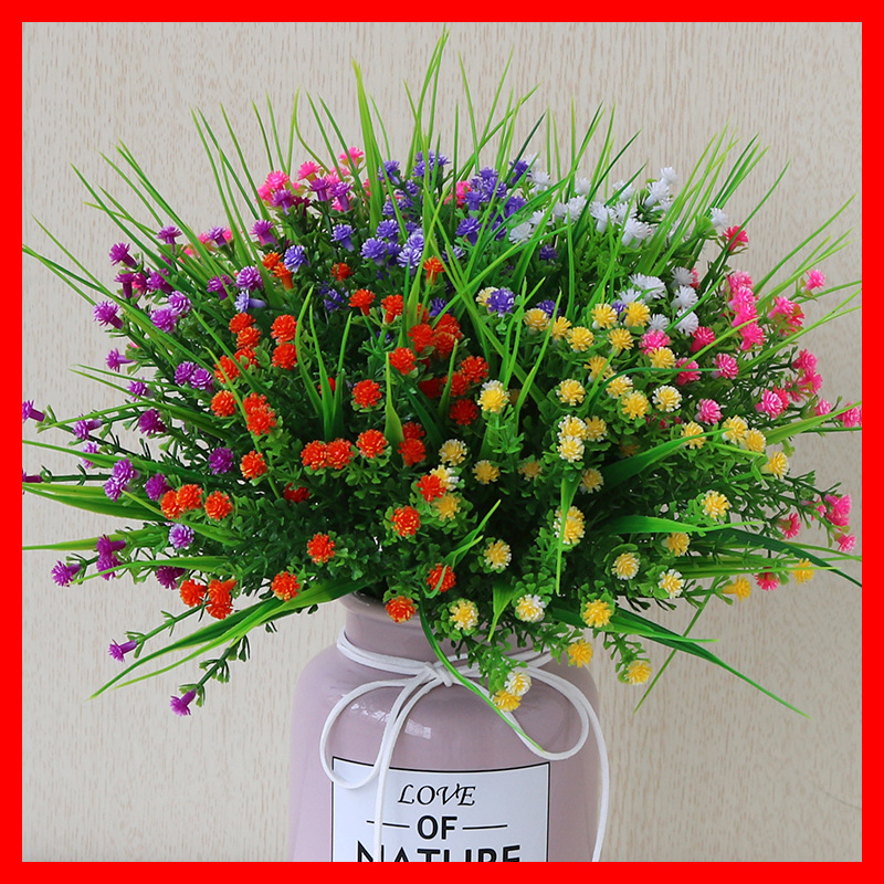 Flor artificial de plástico artificial flor estrellada de goma pequeña Rosa ramo artificial Flor al aire libre decoración pequeña flor accesorios de tiro