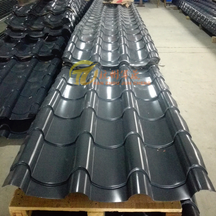 产地货源 铁青灰色 0.9mm765/828型琉璃瓦仿古屋面集成系统