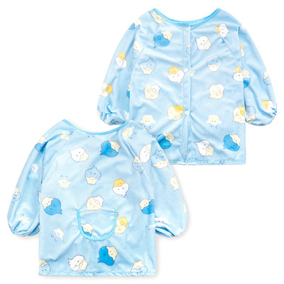 秋冬钻石绒儿童罩衣 宝宝反穿衣 婴幼儿画画衣