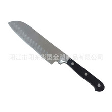 三德刀7寸日式厨师刀单钢头铸钢刀 凹点刀寿司刀 Santoku knife
