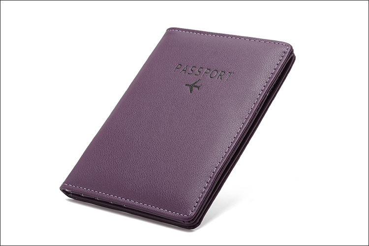 Unisex Basic Letter Solid Color Pu Leather Rfid Passport Holders display picture 3