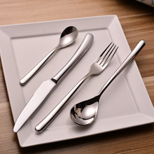 法式月光刀叉勺 西餐具套裝不銹鋼牛排刀叉 酒店用品批發