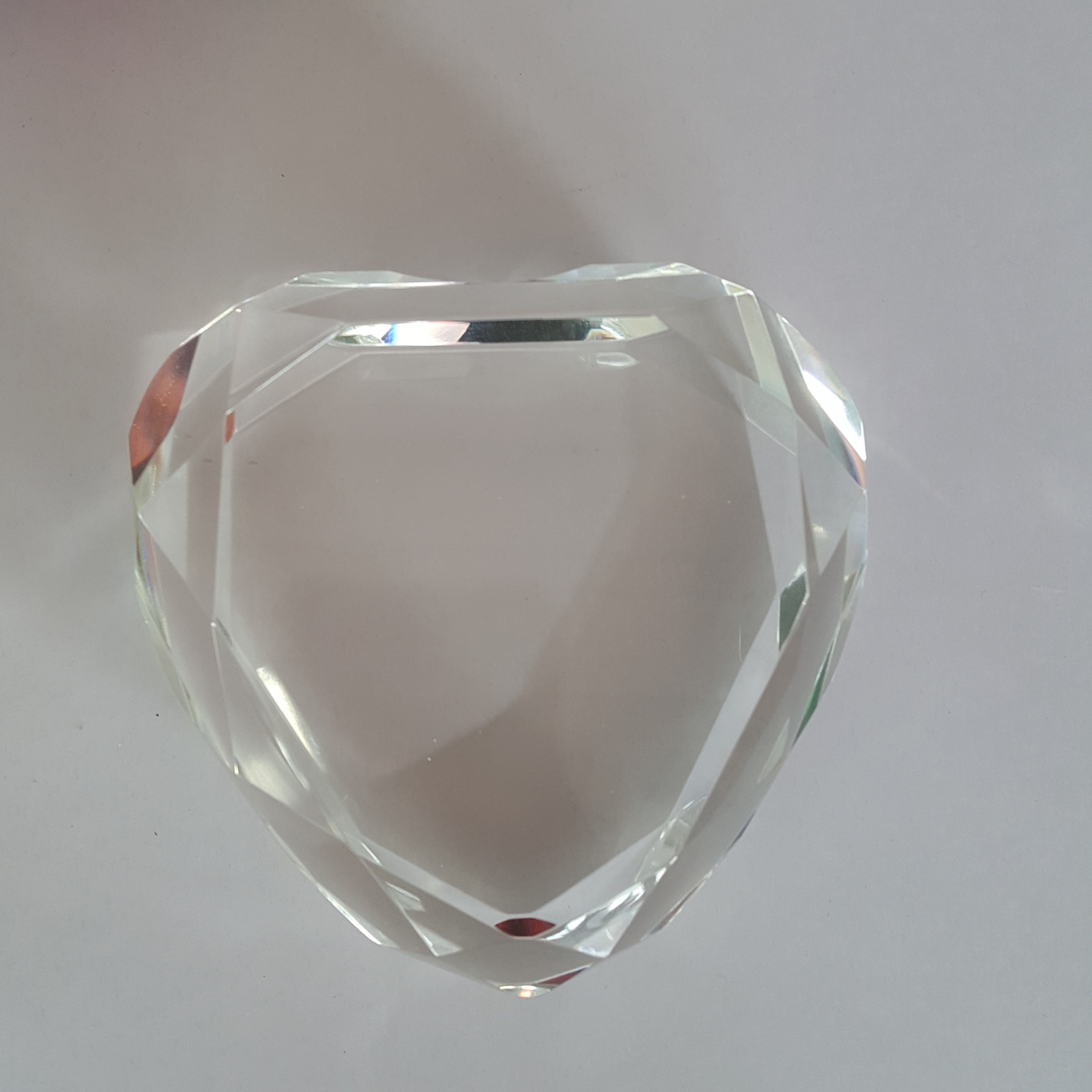 水晶钻石创意家居多切面摆件白水晶球心形钻石厂家直销