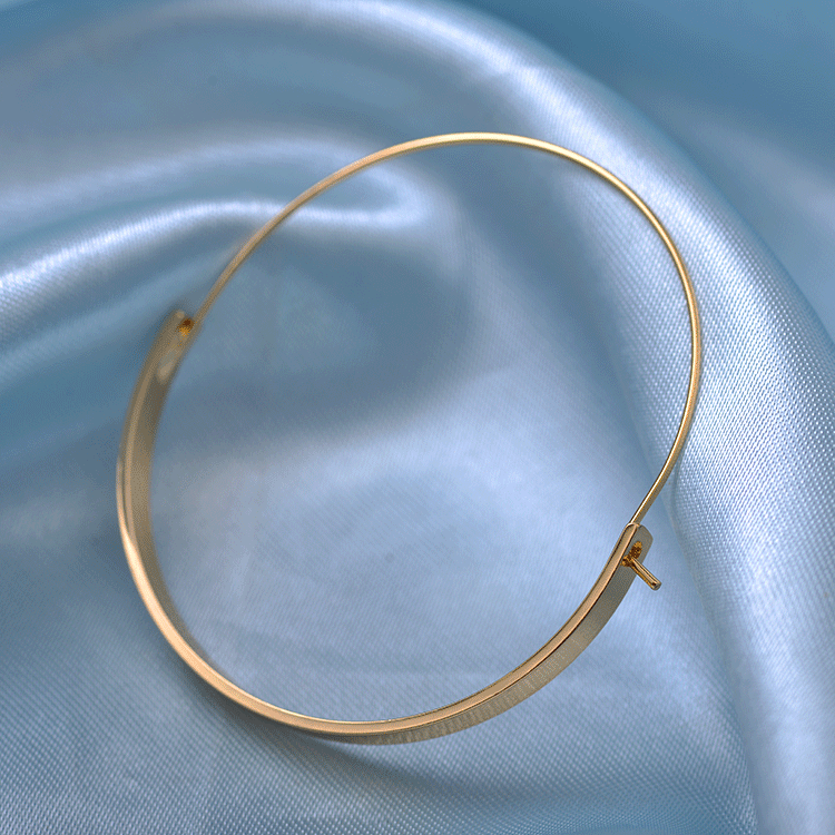 Simple Half-Circle Hoop Earrings Curved Womenu0027s Earrings Green Gold Electroplating Silver