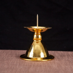 Alloy Candle Holder for Fengyunfei Buddha Temple, Copper-Iron Candle Stand, Candle Base, Buddhist Supply