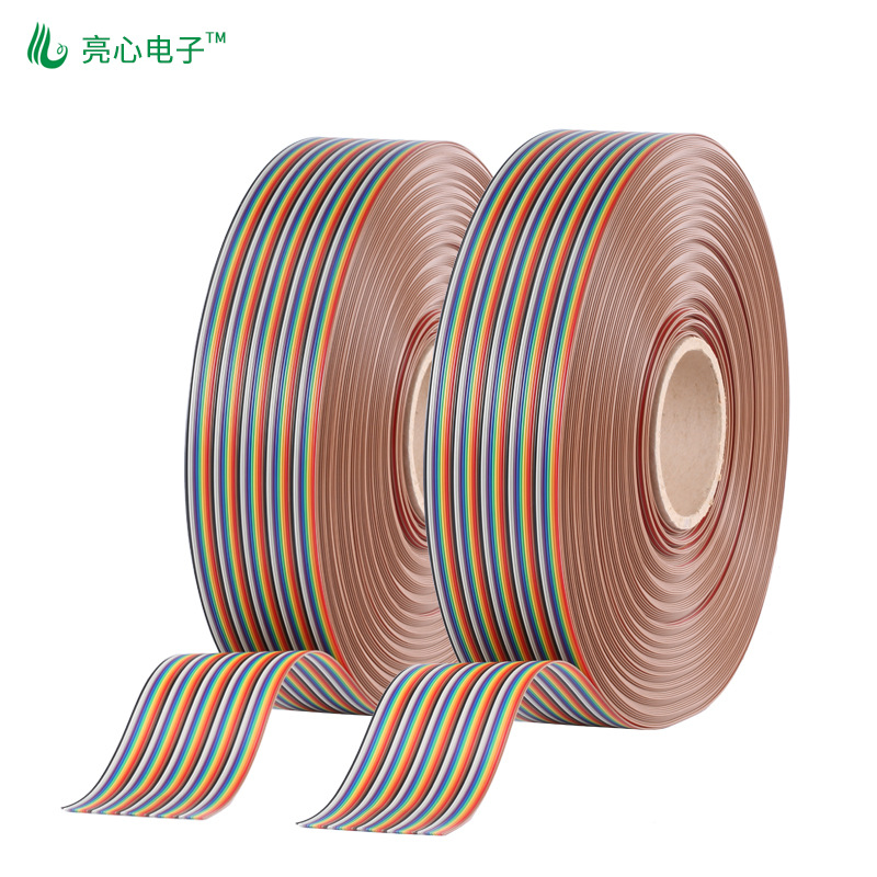 厂家UL2651彩排线PVC彩色排线2-64P排线PH1.27彩虹排线0.127ts
