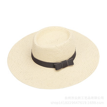 出口欧美原单平顶下凹大边帽 明星同款可折叠太阳帽沙滩帽
