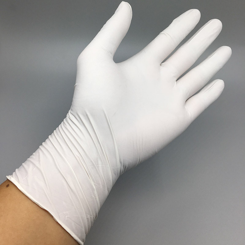 特价一次性白色净化丁腈橡胶手套 无尘耐油耐酸碱检查防护食品级