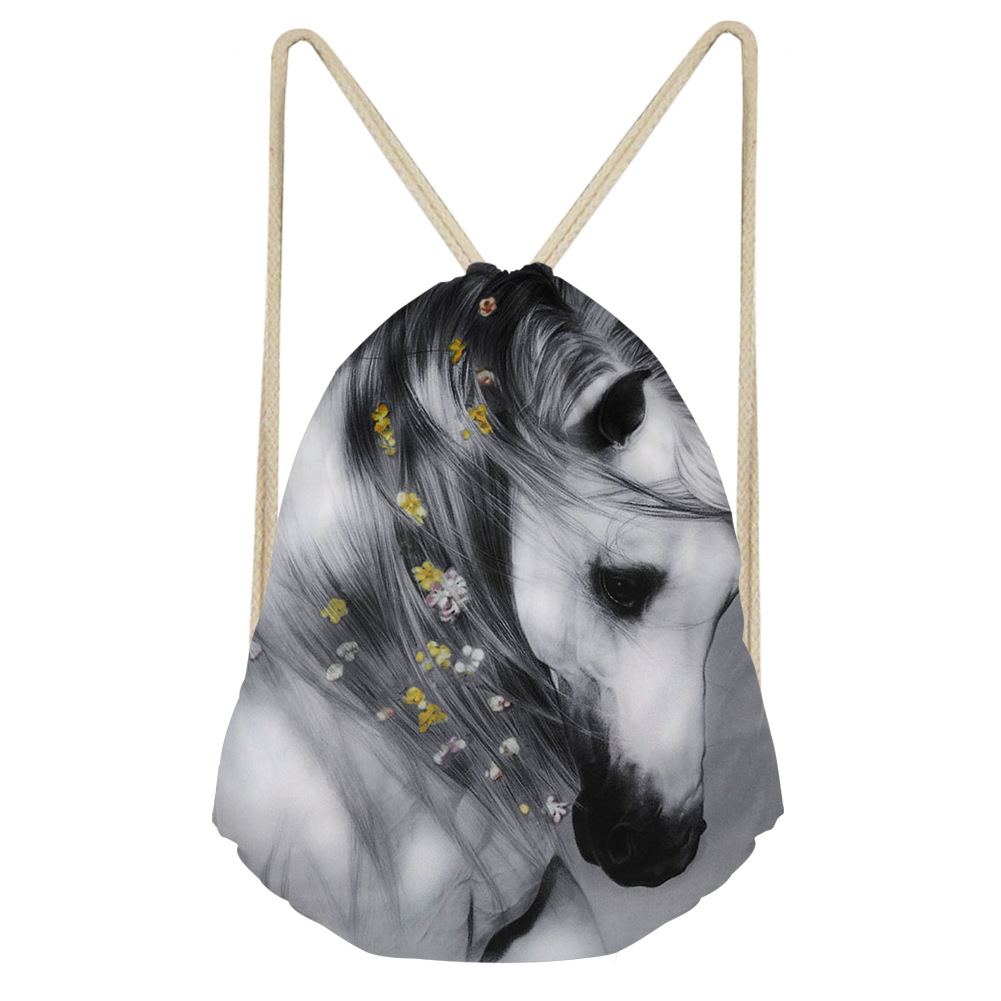 FORUDESIGNS新款抽绳束口帆布袋订做购物收纳袋加印LOO可一件代发