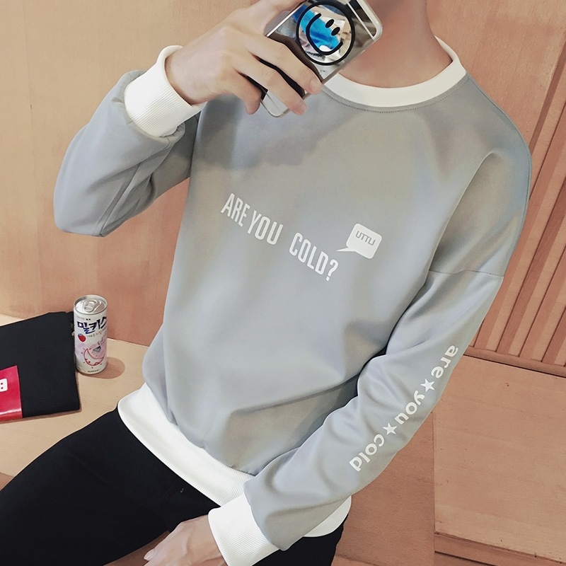 Men's Long Sleeve T-shirt Winter New Round Neck Sweater Trend Bottoming Shirt 2018 Qiuyi Korean Version Of The Clothes Men's Clothing