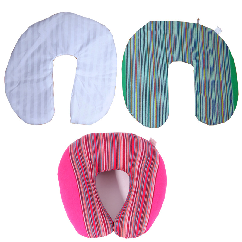 厂家批发订制老粗布 U型枕 枕套 带内胆皮可拆洗 车枕 会销礼品|ms