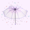 Umbrella. Fold umbrella fully automatic umbrella transparent umbrella cherry blossom transparent three -fold umbrella folding umbrella female Korean cherry blossom umbrella