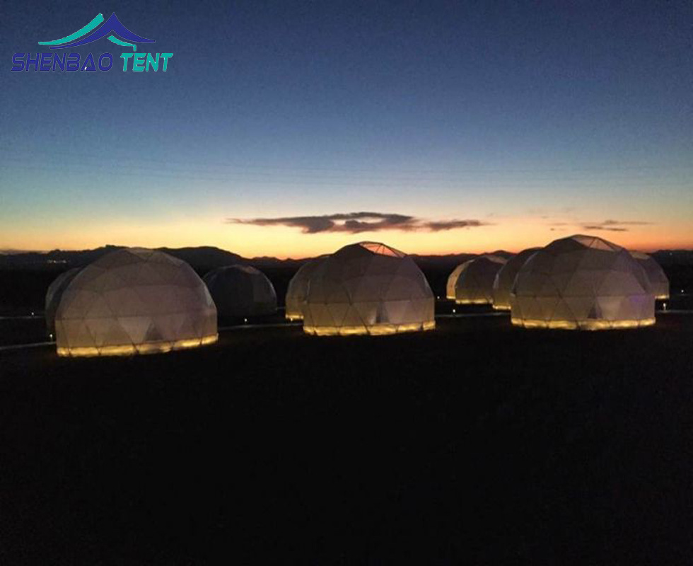 厂家生产新型休闲球形酒店篷房 户外野营圆顶球形帐篷dome tent