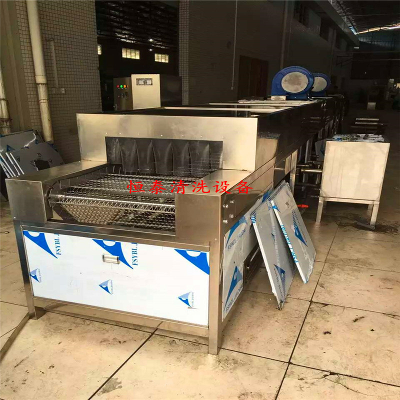 不锈钢面包盘除油清洗机 厨具餐盘全自动喷淋清洗烘干线厂家