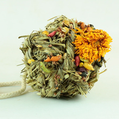 零嘴兔子玩具草球提摩西果树草球 龙猫荷兰猪通用磨牙零食玩具1个|ms