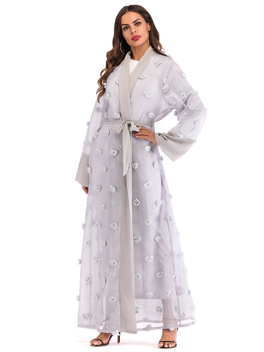 Title 29, Kadınlar için 3D Çiçek Örgü Gevşek Dantel Uzun ...