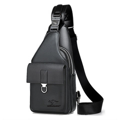 Factory Direct Supply Soft Leather Crossbody Bag Shoulder Bag Men's Bag Casual Bag Chest Leather Bag Sports Small Backpack Men's Chest Bag