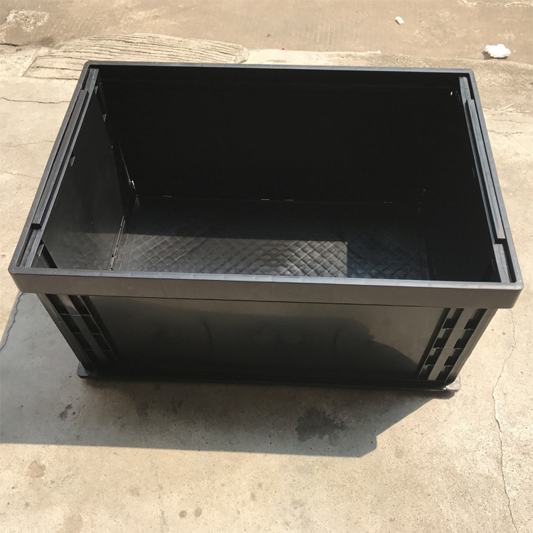 厂家直销塑料折叠箱仓储折叠物流箱带盖折叠式塑胶箱周转箱可印字