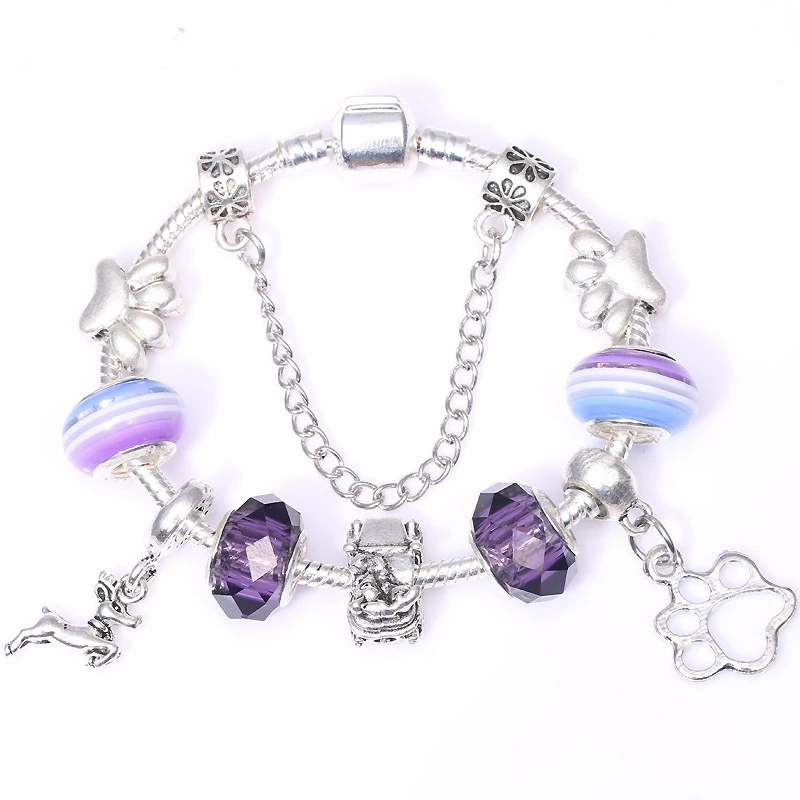 Креативный металлический серебряный браслет в европейском стиле.
