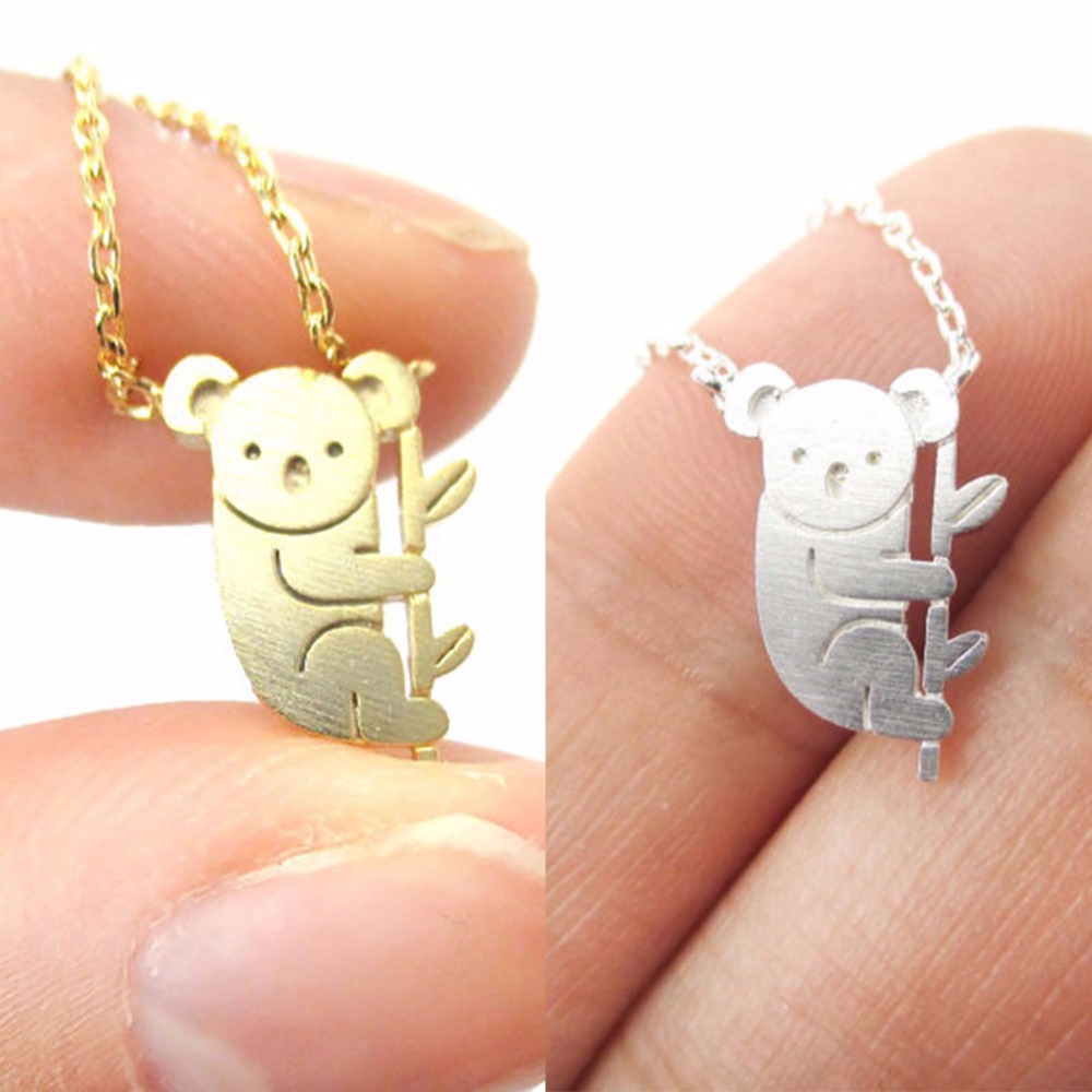 Panda Koala Bear Pendant Necklace display picture 18