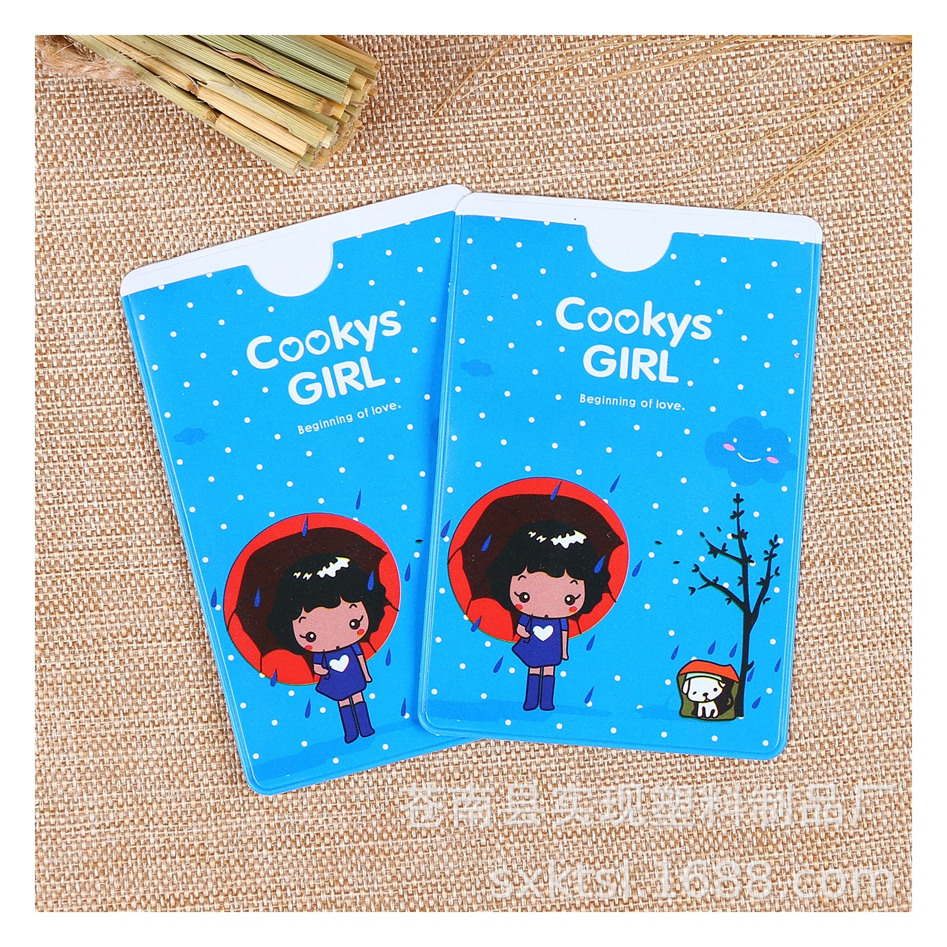 Gifts lovely girl Ferrule customized Niuzai Ferrule Bus card sleeve Student Card Bank cards Certificates Card sets