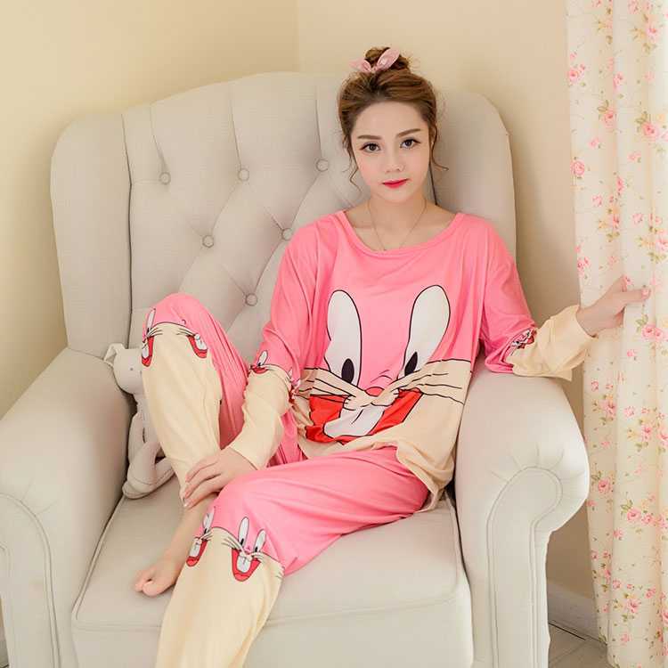 通用标-定位兔八哥长袖-粉杏色 (3)