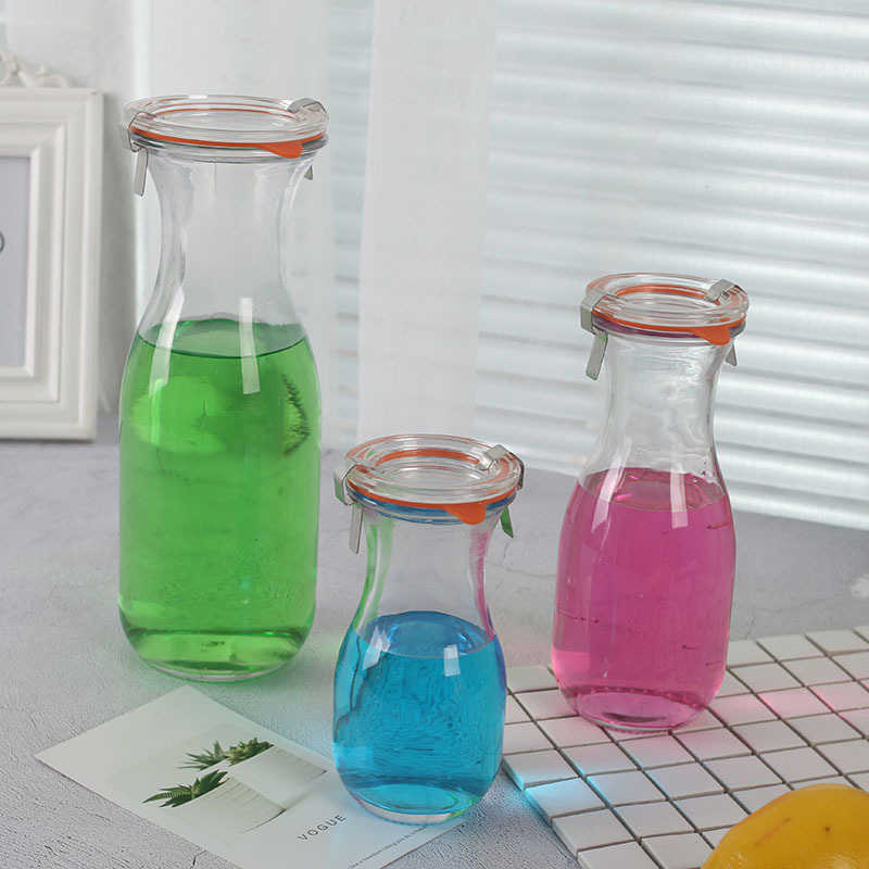 透明饮料瓶水瓶极简玻璃瓶各种规格可选 饮料瓶果酒瓶