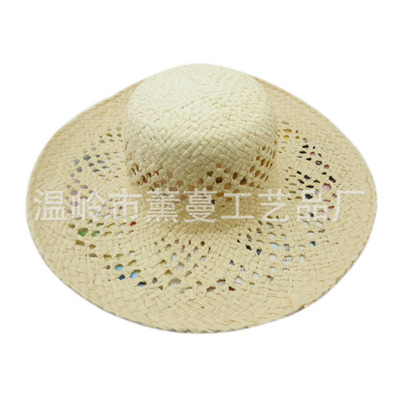 拉拉草手工编帽子半成品加工纸草编帽胚定做编织工艺品|ms