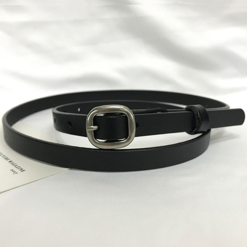 Women's thin cowhide belt Women's simple and fashionable Korean style pure cowhide decorative dress belt manufacturer wholesale