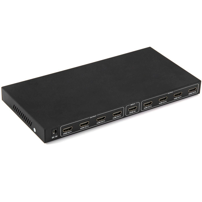 HDMI-сплиттер имеет один вход и восемь выходов.