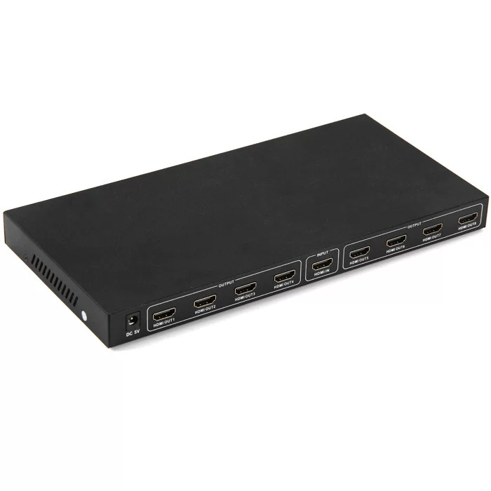 HDMI-сплиттер имеет один вход и восемь выходов.
