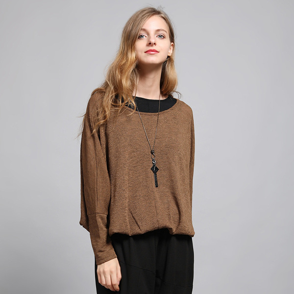 Autumn New Fake Two-piece Long Sleeve Loose Size Knitted Shirt