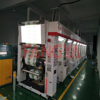 Water-based ink Gravure Brush Plastic film Packaging bag Printing machine computer reunite with Gravure Printing machine