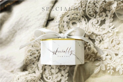 Marble wedding candy wrapping paper box European style wedding candy box creative wedding