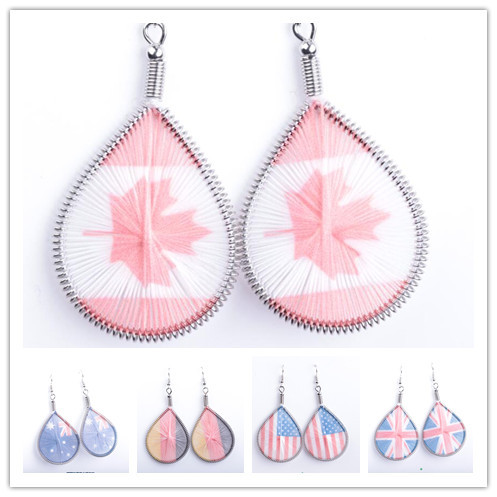 1 Pair Ethnic Style Oval Water Droplets Alloy Plating Women's Drop Earrings display picture 4