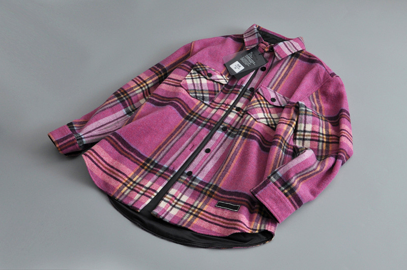 thickened plaid woolen shirt jacket NSAC21750