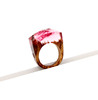 Wooden ring handmade, ethnic resin, new collection, ethnic style