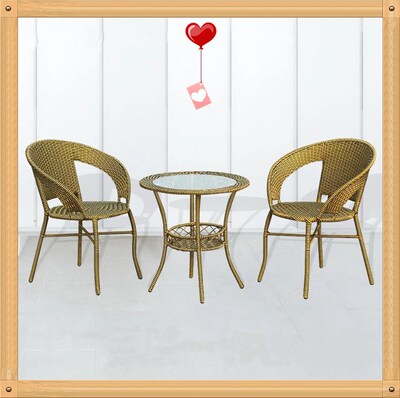 藤椅三件套室内阳台桌椅休闲户外藤编家具批发户外家具