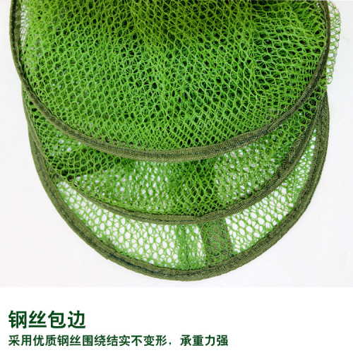 Manufacturer wholesales edge-coated fish fishing protection black pit wild fishing steel fork small fish protection fish net pocket fish protection net fish household fishing net