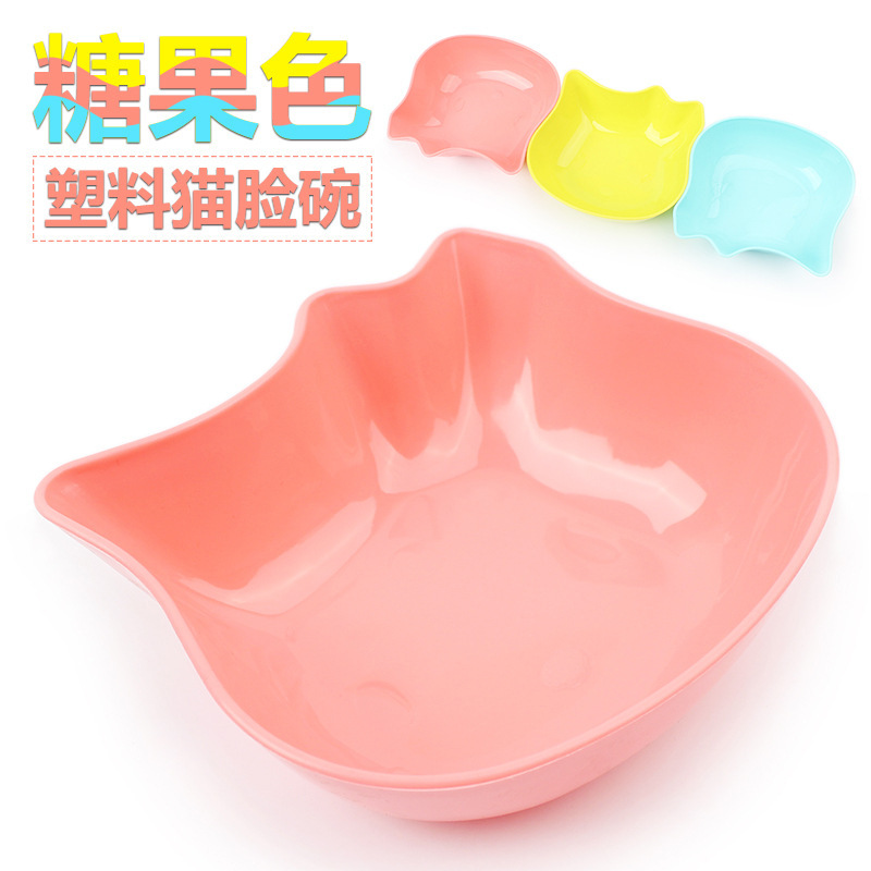 厂家直销特价促销宠物用品可爱猫头造型多色猫狗水碗食碗宠物单碗|ru