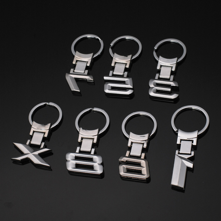 数字1 3 5 6 7 8 X金属钥匙扣汽车广告钥匙圈链环挂件活动礼品