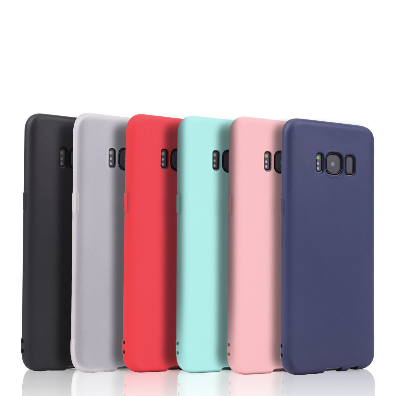 Suitable for Samsung S8 phone case all-inclusive frosted S9plus note10 S11 candy color tpu protective case