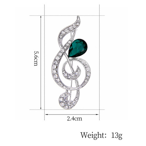 Elegant Women's High-End Brooch with Notes, Delicate Niche Design, Luxurious Chic Accessory for Sweaters, Coats, and Suits