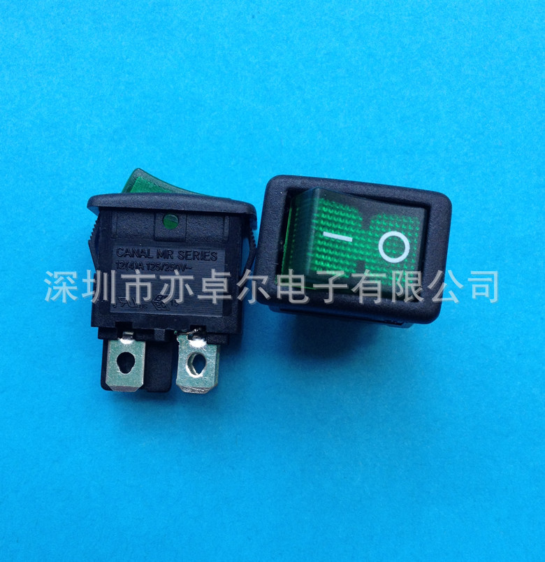 台湾嘉尼CANAL原装船型开关翘板开关MR-211C5W-GBGB-1LN