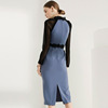 Fall New Cloak-style Two-piece Dresses with Mesh Screen