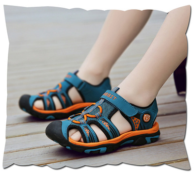 2018最新男童凉鞋包头韩版透气小孩防滑学生中大儿童凉鞋一件代发|ms