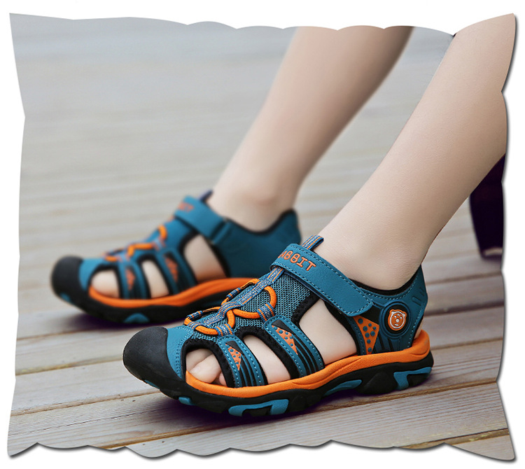 2018最新男童凉鞋包头韩版透气小孩防滑学生中大儿童凉鞋一件代发|ms