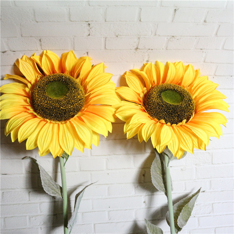 [Girasol de simulación] Para postes flocados, ramas largas, flores de simulación de suelo, estilo pastoral, girasol grande de simulación al por mayor